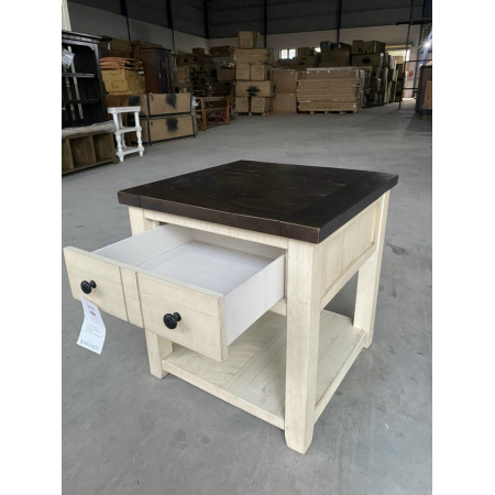 212496 Kirklands : Tủ 1 Ngăn Kéo Già Cổ + Màu Cream 